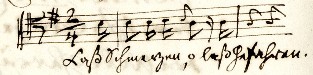 Incipit mit Textunterlegung „Laß Schmerzen, o laß Gefahren.“