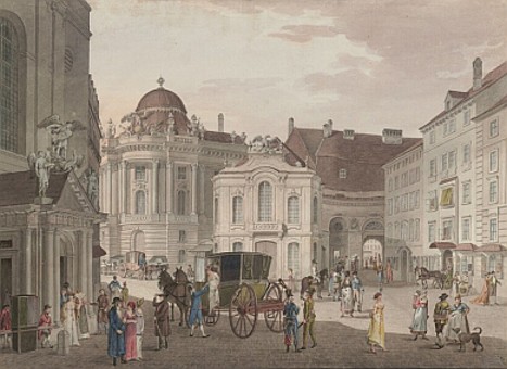 Michaelerplatz mit dem alten Burgtheater