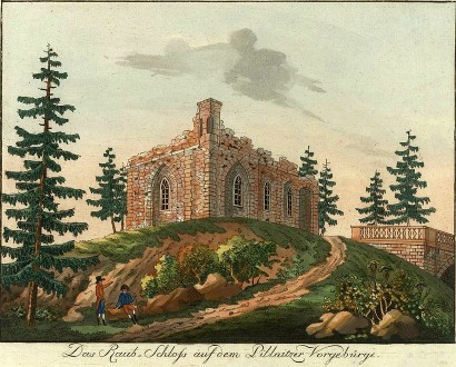 Künstliche Ruine oberhalb von Pillnitz (Hilscher, um 1800)