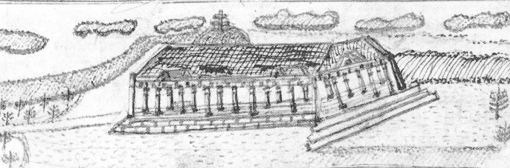 Der Marienbader Kreuzbrunnen im Jahr 1818