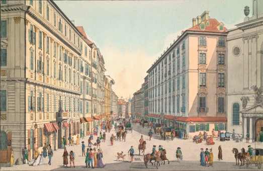 Blick über den Kohlmarkt von der Hofburg aus (1786)